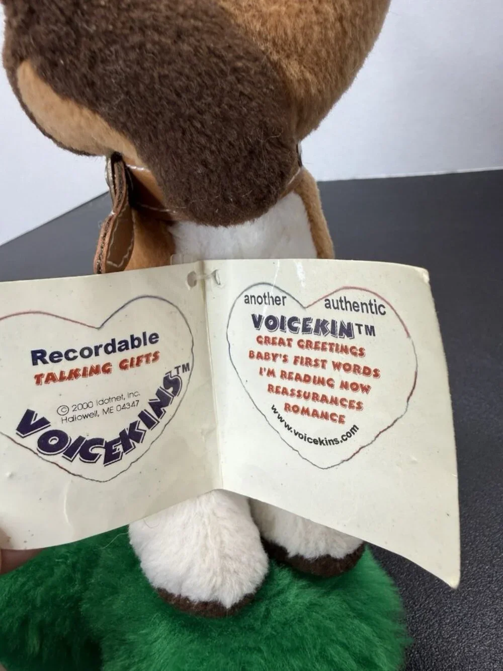 Vintage 2000 Voicekins Boxer Brown White Dog Stuffed Animal Plush Not Working